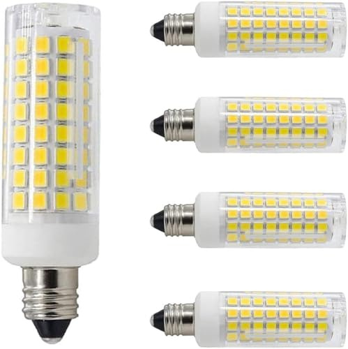 Lampadina LED E11 10w Mais Candeliere Lampada, Sostituire 100w Lampada Alogena, Angolo del Fascio di 360° Dimmerabile, Lampadina Mais Risparmio Energetico per Interni ed Esterni, 5 (cold white)