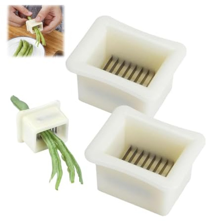 Green Bean Slicer,Stainless Steel Bean Slicer,French Style Green Bean Cutter,Multipurpose Beans Cutter,French Bean Slicer Bean Grater,Long Bean Shredder Stringer Kitchen Gadget for Cooking Prep
