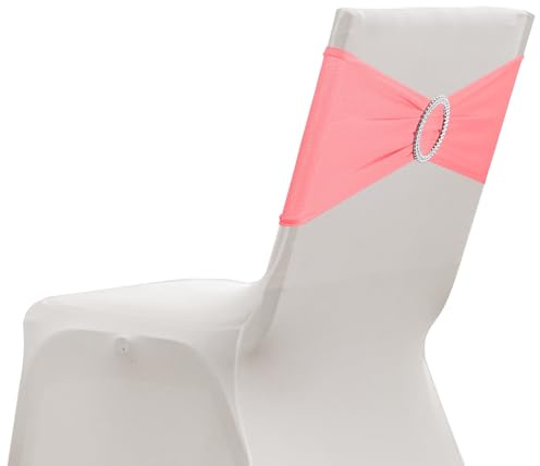 sourcing map Paquete de 20 bandas elásticas para silla, banda elástica para silla con hebilla deslizante, lazos elásticos universales para bodas, fiestas, ceremonias, eventos, decoración de eventos