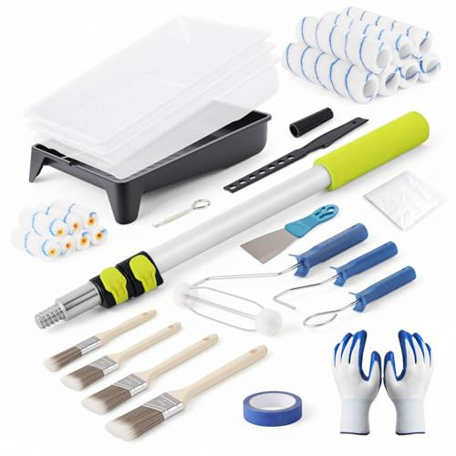 Housolution Kit de Rodillos de Pintura de 33 Piezas