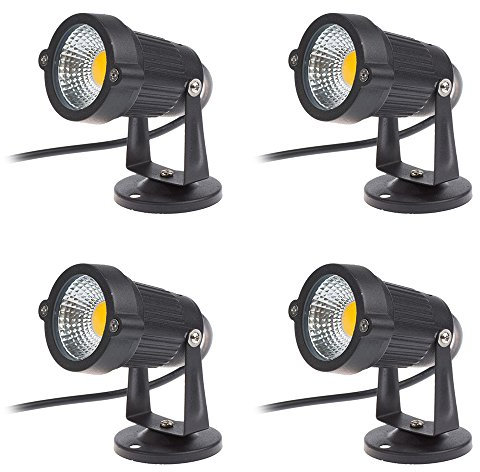 Faretti a LED da Giardino Esterno IP65 5W 220V Bianco Caldo(set da 4)