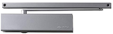 CISA 1D520003044, Chiudiporta Serie D5200 Aereo con Braccio a Slitta, con Forza Regolabile, Senza Arresto, EN 1-4, Nero opaco, Largh. Porta Max 1100