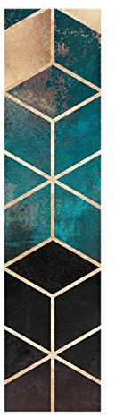 Bilderwelten Schiebegardinen Set Elisabeth Fredriksson Türkis Rosé goldene Geometrie Flächenvorhang 250 x 60cm Ohne Aufhängung