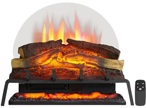 LegendFlame 25 W Free Standing Electric Fireplace Log Set (EF484), Fireplace Insert, Heater 750W/1500W, Crackling Sound, Remote Control…