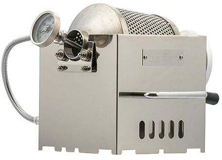 KALDI Mini Home Coffee Gas Roaster - 200g Capacity, Choice of Manual Handle or Motor Drive, Hopper/Sampler as option, Gas Burner Required (Motorized, Full-Package)
