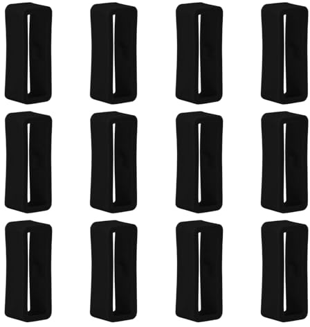 para Suunto 7/9 /9 Baro Retenedor de correa para reloj 24mm Reloj de Silicona Correa Retenedor Lazo 12 Unidades Hebilla de Caucho de anillo para Suunto 7/9 /9 Baro, Negro