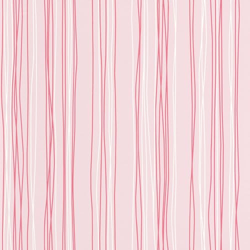 Rasch Tapete 203240 - Helle Papiertapete mit feinen Linien und Streifen in Rosa, Pink und Weiß - 10,05m x 0,53m