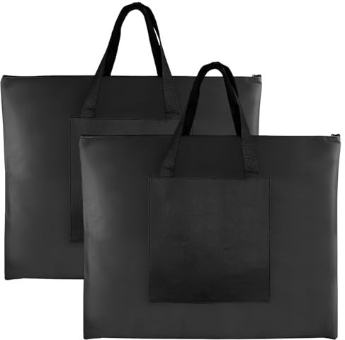 MUXHEL 2er-Set Transporttasche für Zeichenplatte, 68 x 53cm, zeichenmappe a2, Zeichenbrett Tasche, Zeichenbrett Transporttasche A2, Zeichentasche Wasserdicht, kunstmappe a2