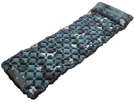 YWHWLX Camping Mat, Inflatable Sleeping Mat, Self Inflating Ultralight Sleeping Pad for Backpacking, Hiking and Traveling, Camping Roll Mat with Built-in Foot Pump (Camo)