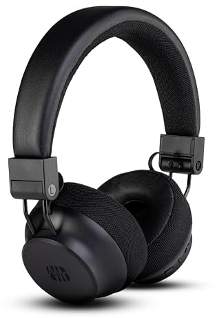 PreSonus HD4BT Professional Studio Monitoring Headphones, Black | Bluetooth & wired studio headphones, music production, recording, mixing, flat response, foldable, detachable cable