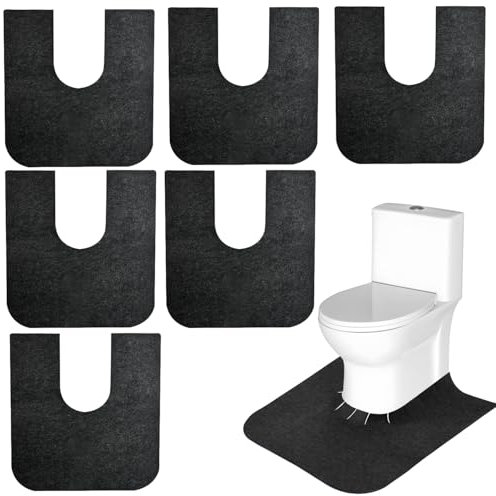 YumSur Toilet Floor Mats | Non-Slip Training Toilet Mat, Soft Rounded Toilet Rug Deodorizing Commode Mat U-Shape Protector Pads for Elderly Parents