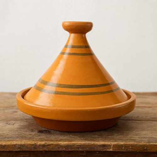 Tajine XL 35 cm in Terracotta Dipinta a Mano – Pentola Tradizionale Marocchina/Tunisina + Ebook Gratuito 3107251003