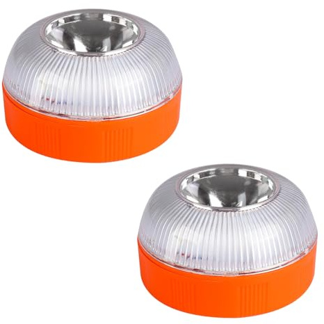 AOHEWEI V16 Luz de Emergencia con Base Magnética para Techo de Coche, Luz LED Intermitente de 360°, Resistente al Agua IP54 Sustituta del Triángulo de Emergencia para Coches, Autocaravanas y Camiones