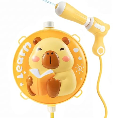 Grsrkep Spruzzatore d'Acqua per Bambini, Simpatica Pistola ad Acqua in plastica con Zaino, Serbatoio, Giocattolo da Piscina da 2000 ml, per Giochi Estivi all'aperto