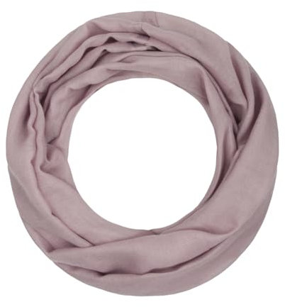 Majea Loop Alice schmaler Damen-Schal Loop Frühlingsschal Schlauchschal Rundschal Tuch uni unisex unifarben einfarbig Halstuch, Mauve, 160x52