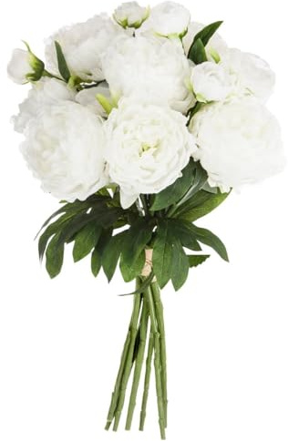 Atmosphera - Bouquet de 13 pivoines artificielles - H50 cm