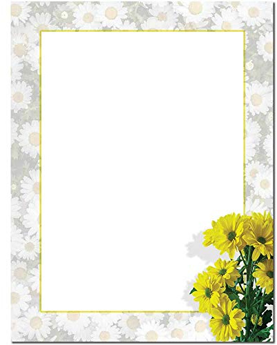 Daisy Border Letterhead Laser & Inkjet Printer Paper (25 Pack)