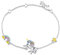 FANCIME Einhorn Armband aus 925 Sterling Silber mit Emaille Art Plattiert Regenbogen-Forme Unicorn Schmuck für Damen Kinder, mit Geschenk Box - Verstellbar Armkette: 17 + 3 cm