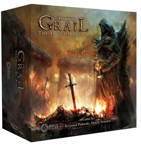 Tainted Grail The Fall of Avalon Board Game CORE BOX - Epic Story-Rich Survival & Exploration, Arthurian & Celtic Mythology, Ages 14+, 1-4 Players, 2-3 Hour Playtime, Made by Awaken Realms