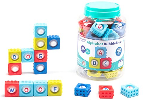 Learning Resources BubbleBix con Lettere dell’Alfabeto, Imparare Le Lettere dell’Alfabeto, Giocattolo Antistress per l’apprendimento, Giocattolo Antistress da schiacciare con Numeri, 3+