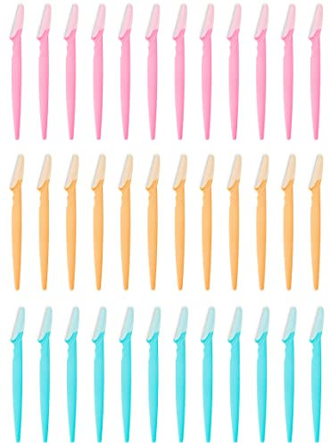 Lametta per Sopracciglia, 30 Pezzi - Rasoio Shaper Trimmer Rasoi per Depilazione Viso Dermaplaning - Strumenti Professionali per Donna