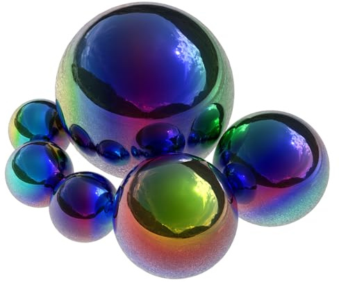 BESPORTBLE 6 st reflekterande boll utomhus rostfritt stål kulor dekoration sovrum gräsmatta dekoration av metall gräsmatta dekorationer utomhus ornament julgransdekorationer blickande sfärer