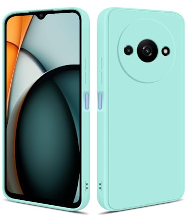HSP Hülle für Xiaomi Redmi A3 [Staubabweisend] Handyhülle | Premium TPU Silikon Case Schutzhülle | Kratzfest Stoßfest Fallschutz | Kameraschutz Displayschutz | Passgenau Dünn Matt | Türkis