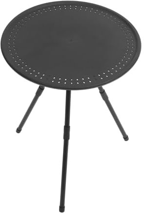 BESPORTBLE Klappbarer Campingtisch Rund Tragbar Höhenverstellbar Stabil Leicht Für Outdoor Picknick Grillen Festival Und Zuhause 19X15X15