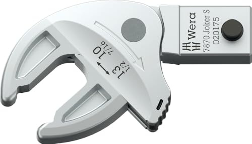 Wera 05020175001 7870 Joker S Selbstjustierender Einsteck-Maulschlüssel für Schlüsselweite 10-13 mm, 9x12 mm, 9x12 x 10-13 x 7/16-1/2 x 57,7 mm