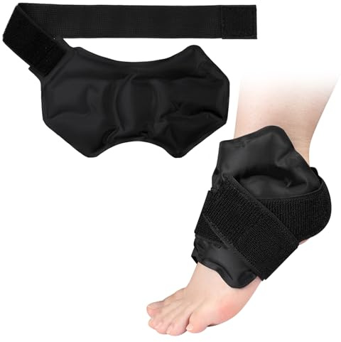Poche de glace pour gonflement chaud et froid, compresse réutilisable en gel pour blessures au pied et à la cheville, entorses, tendinite d'Achille