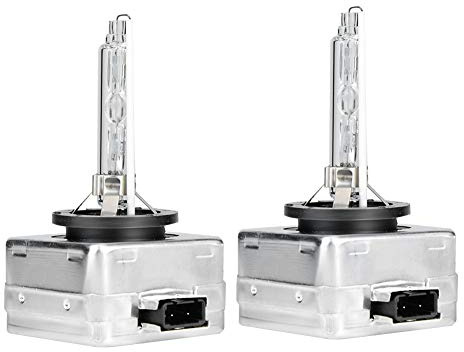 2Pcs D1S 6000K 35W Faros delanteros Bombilla Lámpara de xenón Reemplazo de base de metal Lámparas de faros