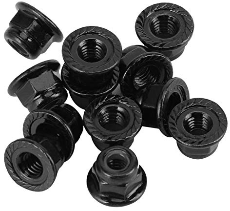 12PCS Infogade Hex, 4mm Nylon Lock Nuts Inserted Hex Self Clinching Lock Nuts, Lightweight Exact Machining Hex Lock Nuts Corrosion Resistance, for SCX10 1/10 RC