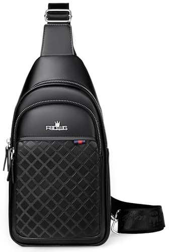 FSD.WG Mochila bandolera para hombre, bolsa de pecho, bolsa de hombro cruzada, bolsa de viaje para hombre, resistente al agua