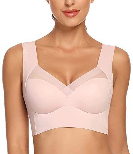 WOWENY Klassischer Nahtloser Damen Push-Up BH - Atmungsaktiver & Modernes Gepolstertes Bustier BH
