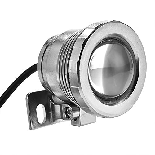 Tyenaza Foco de luz de Fuente Sumergible Sumergible LED Impermeable para estanques, Foco de Paisaje, para pecera, Piscina, jardín, Submarino(Plata)