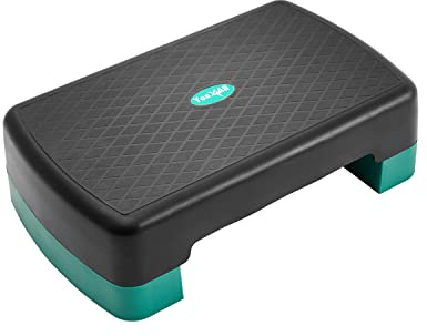 Yes4All BVGZ Aerobic Step Platform with Adjustable Risers for Home Gym Fitness Workout - Neo Green