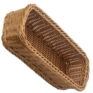 DOITOOL Cutlery Basket Wicker : Plastic Rattan Woven Cutlery Storage Basket for Chopsticks and Utensils Assorted Color 28x11x6cm