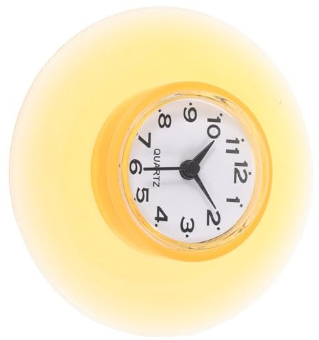 ORFOFE Duschuhr Tasse Badezimmeruhr Installieren Glasspiegel Dekorativ Für Zimmer