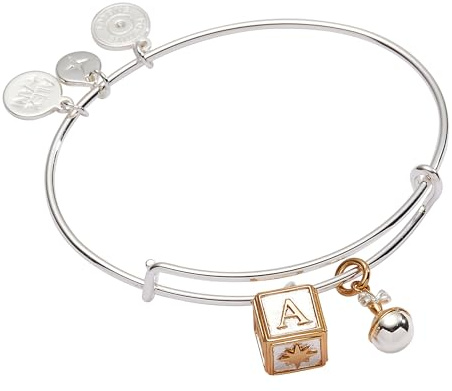 Alex and Ani Baby Block and Rattle Bangle