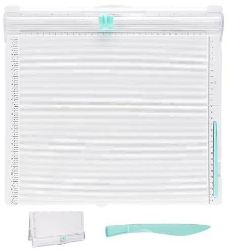 Cortador de papel y tablero de instrumentos 2 en 1, mazapán A4 con función plegable, corte de papel, cortador de guillotina portátil, tabla de cintura y corte para álbumes de recortes, oficina