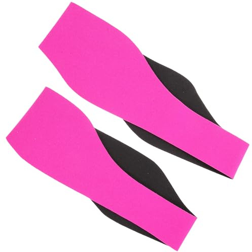 Zerodeko Lot de 2 Bandeaux de Natation Cache-Oreilles en Néoprène Rose Fuchsia Taille L et M Bandeau Sportif Confortable pour Natation et Yoga Protection Oreilles pour Garçon et Filles