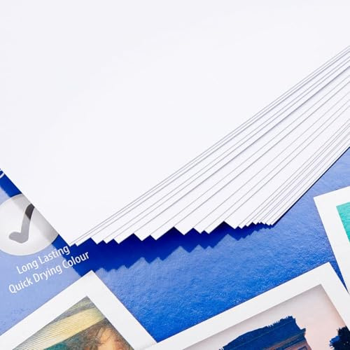 Sixstore A4 Premium glansigt fotopapper, vit 220 gsm glans, 24 ark, storlek 297 mm x 210 mm