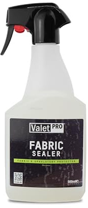 ValetPRO Tygförseglare, bilinredningsskydd i tyg, skapar omedelbar hydrofob beläggning för att skydda mot spill – 500 ml sprayflaska