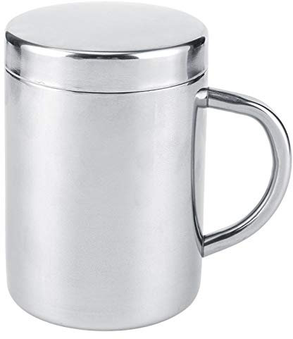 Tiiyee Tazza Termica Con Manico, Caffè In Acciaio Inossidabile Coperchio Isolante Doppia Parete Bottiglia Thermos Riuilizzabile Viaggio Mug Mantenere Caldo Tazzine Per Casa Ufficio Auto Aperto 220Ml