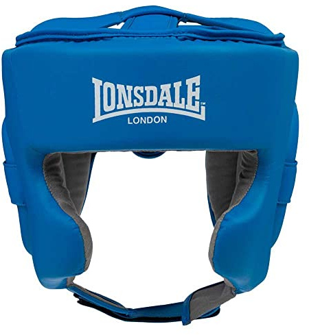 Lonsdale Kopfschutz aus Kunstleder Stanford S/M, Blue/White