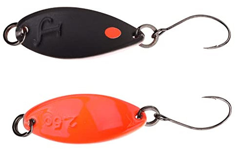 Trout Master Spoonblinker zum Forellenangeln 3,5g Incy Spoon, Farbe:Black/Orange