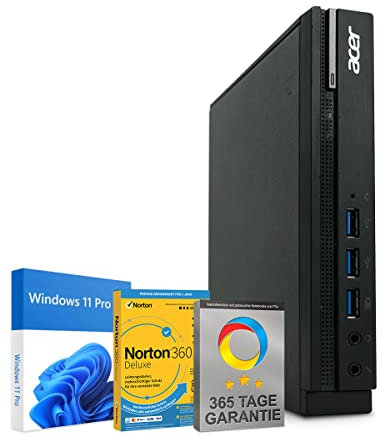 Acer Veriton N4640G PC Computer Intel Core i5-6500T@ bis zu 3,1 GHz 8 GB 256 GB SSD mit Windows 11 Pro & GRATIS Bluetooth, WLAN & Antiviren-Software inkl. 365 Tage Garantie (Generalüberholt)