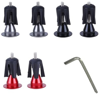 6pcs Fahrradlenker-Endstopfen, Lenker-Endkappen, Legierung, Fahrrad-Lenkerstopfen für die meisten Fahrräder, Mountainbikes, Rennräder, mit Inbusschlüssel für Fahrrad,Rennrad Fahrrad Zubehör