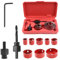 TYBYBB Lochsäge Set 19-64mm Lochbohrer Holz 11 Stück Lochkreissäge Set, Lochbohrer Set aus Kohlenstoffstahl, Lochkreisbohrer für präzise Löcher in Weichholz,PVC Platte und Kunststoff