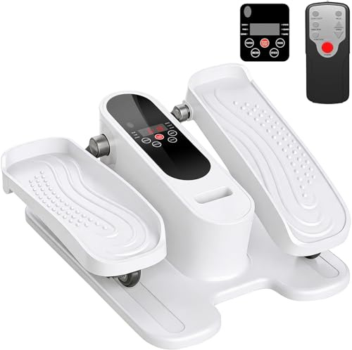 Under Desk Elliptical Machine, Electric Seated Leg Exerciser for Seniors, Adjustable Speed & Low-Impact Design, Quiet Portable Trainer with Remote Control for Home Office